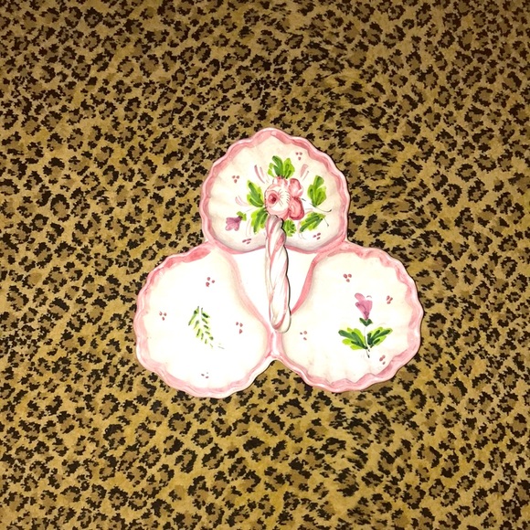 VINTAGE Italian Pottery Ceramic Decorative Serving Dish or Jewelry Tray - Picture 11 of 14